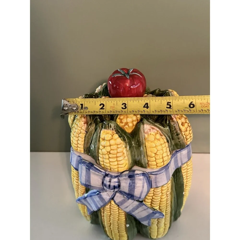 Retired‎ Fitz and Floyd Classics Bouquet Corn w/ Tomato Canister 9